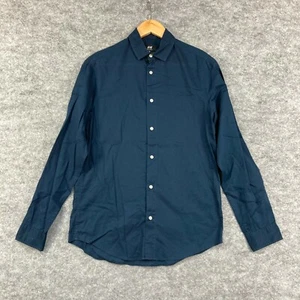 H&M Mens Shirt Size XS Extra Small Blue Long Sleeve Collared Button Up 17707 - Picture 1 of 12