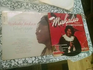 Mahalia Jackson 2 LP Christmas  Time & Silent Night  Gospel Vinyl LP Holiday R&B - Picture 1 of 9