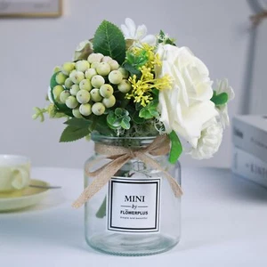 Faux Flowers in Vase for Vanity Decor Flower Decor Centerpieces for Tables Of... - Picture 1 of 6
