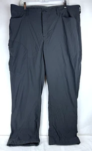 Eddie Bauer Fleece Lined Tech Pants Mens 40 x 30 Gray Stretch Nylon Hiking Work - Picture 1 of 9