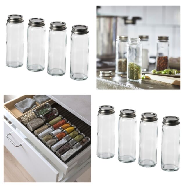 CITRONHAJ Spice jar, clear glass/stainless steel, 3 oz - IKEA