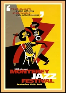 Reproduction "Monterey Jazz Festival 2011" Jazz Poster, Home Wall Art, Size: A2 - Bild 1 von 1