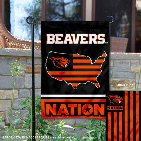 Oregon State University USA Stars and Stripes Garden Flag and Yard Banner Cover