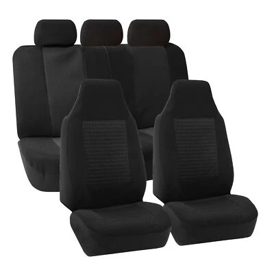 Fundas de asiento universales de tela premium aptas para auto camioneta SUV - Juego completo Foto 1 de 4