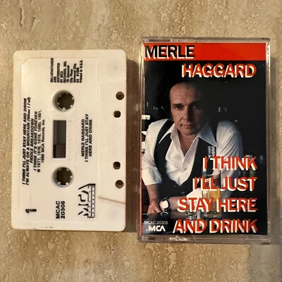 Cassette Merle Haggard I Think I'LL Just Stay Here And Drink ©1985 MCA Tested - Image 1 of 2