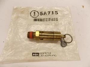 New Control Devices Pop-Off Safety Relief Valve SH25 5A715 200psi 1/4"NPT B6 - Picture 1 of 2
