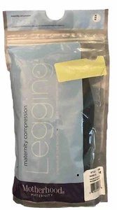 Motherhood Maternity Pregnancy Compression Leggings 2 Pair NIP Black Gray Size M - Picture 1 of 11