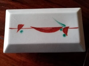 Zigarettendose Deckeldose Porzellan eckig Asien? gestempelt - Bild 1 von 11