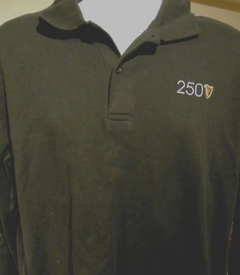 Camisa polo masculina Guinness manga longa grande nova sem etiquetas - Imagem 1 de 4