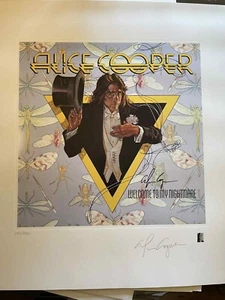 Alice Cooper handsignierte Lithographie Kunstdruck Welcome To My Nightmare - Bild 1 von 6