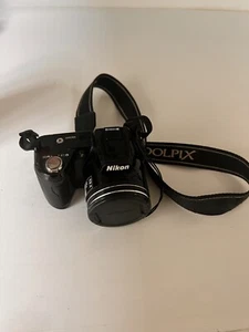 Nikon Coolpix L110 12.1MP Digital Camera - Black 15x Zoom HD Movie Lens Jammed - Picture 1 of 2