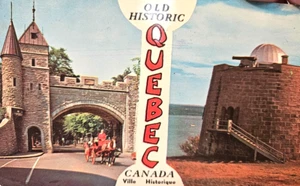 Quebec Canada Ville Historique Postcard really showed history - Picture 1 of 3