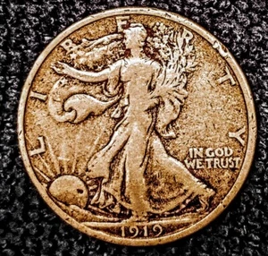 1919-D Walking Liberty Half Dollar - Picture 1 of 3