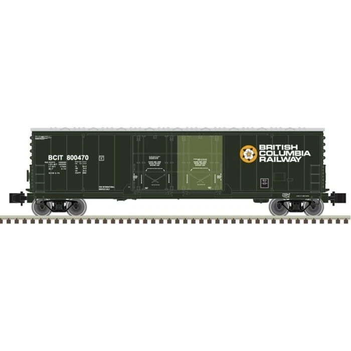 Atlas ~ Z Scale ~ British Colombia Railway ~ 53' Evans Door Box Car ~ 75000000 - Image 1 of 1