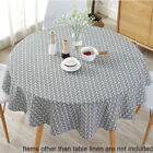 Round Table Cloths Cotton Linen Cover Garden Dining Tableware Party Y