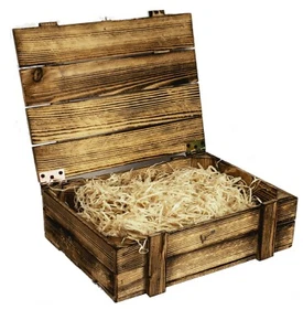Holzkiste Koffer Geschenkkiste Weinkiste Obstkiste Weinregal Holz Vintage  - Bild 1 von 2
