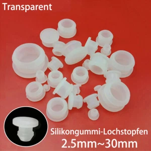 Snap-on Abdeckstopfen 2.5~30mm Lochkappen Silikon-gummi Blindstopfen Transparent - Picture 1 of 10