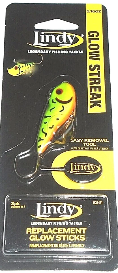 Lindy Tackle 5/16 Glow Streak Jigs (Fire Tiger) - Image 1 of 1