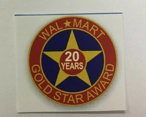 WALMART Gold Star Award 20 Years Lapel Pin Quality Metal Brand New - Picture 1 of 2
