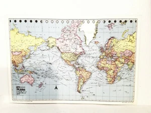 1990's Lamented Colorprint Map Of The World by American Map Corporation 17 x 12. - Bild 1 von 5