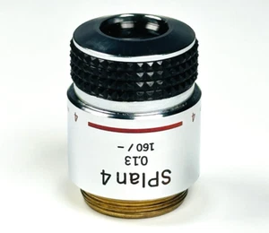 Lente objetivo microscopio Olympus SPlan 4x 0,13 - 160/– rosca RMS - Imagen 1 de 5