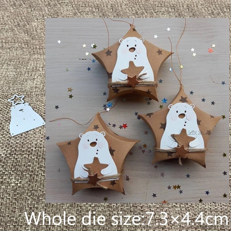 Stanzschablone Weihnachtskerze Keks Bär Hochzeit Oster Geburtstag Album Karten - Bild 1 von 1