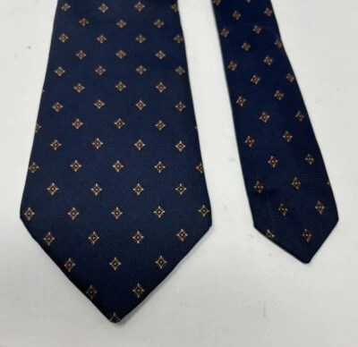 Corbata de cuello Kuppeheimer 55" x 3 1/4" azul con puntos geométricos rojos/amarillos Foto 1 de 4