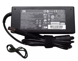 Cargador adaptador de CA inteligente original genuino HP/Compaq 120W cable de fuente de alimentación - Imagen 1 de 4