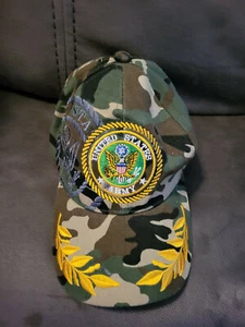 United States Army Camouflage Baseball Adjustable Hat (CTS Hats) - Picture 1 of 3