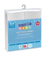 Protect-A-Bed Cotton Terry Waterproof Change Mat Covers, Twin Pack (White)