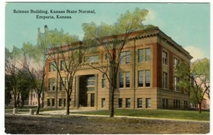 Vintage Emporia Kansas Postcard — Science Building Kansas State Normal School - Picture 1 of 2