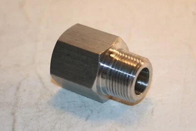 3/4 MNPT x 1/2 FNPT 316ss Pipe Adapter Fitting SWAGELOK-IPT CN12NM8NF10 - Image 1 of 3