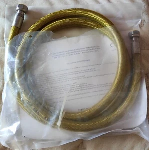 TUBO FLESSIBILE CUCINA GAS DA 2 MT PER GAS METANO-GPL ACCIAIO INOX FF 1/2 - Foto 1 di 3