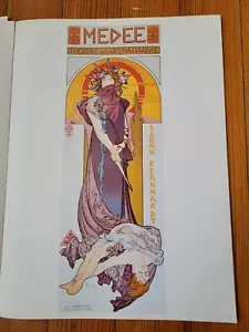 Poster Teatro MEDEE Vintage Arte di Alfonso Maria Mucha del 1900 15” Senza Cornice - Foto 1 di 5