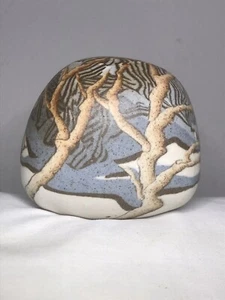 Vintage 2003 Clay Rattle S&H Signed Folk Art Pottery ~ Soft Matte Finish - Picture 1 of 10