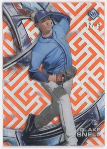 /25 Blake Snell Rays 2016 Topps High Tek Orange Magma Diffractor RC Rookie SP - Picture 1 of 2