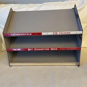1950's Metal Cigarette Display Case Chesterfield L&M 3 shelves 18 T x 22 W - Picture 1 of 11