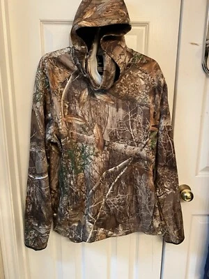 Realtree Camo Jacket Medium 38/40 Men's Hunting Tech Hoodie With Neck Gaiter New - Image 1 of 4