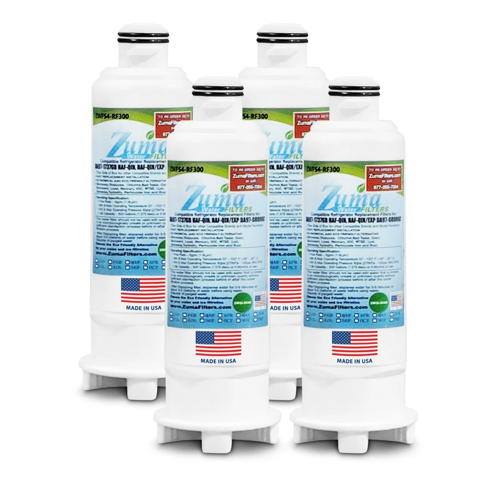 4-Pack ZWF� Brand FIT Samsung� HAF-QIN/EXP  Refrigerator Water Filter USA MADE - Image 1 of 1