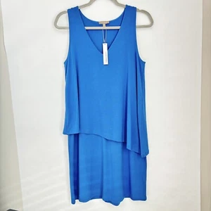 Sleeveless Dress Small  Lilla P Blue Double LayerJersey Casual Sporty Dress NWT - Picture 1 of 10