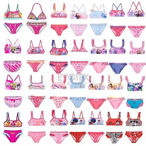 Girls Bikini Set Childrens/Kids Swimming Costume Age 3 - 8 Years - Picture 1 of 44