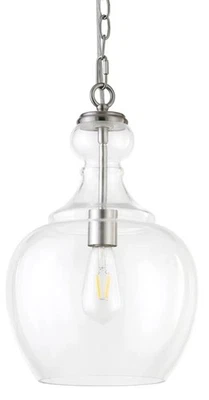 Каплевидный подвесной светильник матовый никель прозрачное стекло потолочный светильник Verona Country - Изображение 1 из 4