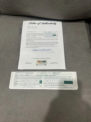 JACK NICKLAUS Signed PGA TOUR Tournament Used Scorecard PSA/DNA COA/LOA GOAT - Image 1 of 4