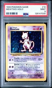 1999 Pokemon Game Mewtwo Holo 10/102 PSA 9 MINT Fresh Grade - Picture 1 of 2