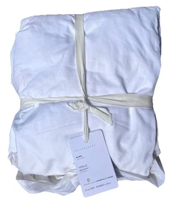 Pottery Barn White Voile Cotton Bed Skirt Dust Ruffle King 18 In Drop Brand New - Picture 1 of 6