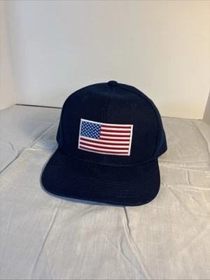 Кепка бейсбольная кепка Leader Loga мужская OSFA темно-синяя с нашивкой с американским флагом папа - Изображение 1 из 4