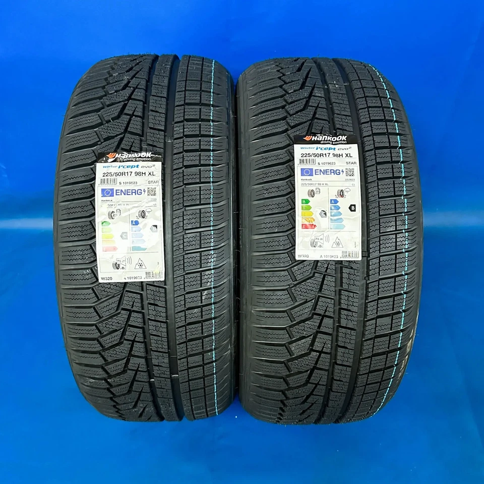 2x Winterreifen 225 50 R17 98H Hankook Winter I*cept evo 2 * W320 DOT 24 Neu - Bild 1 von 1