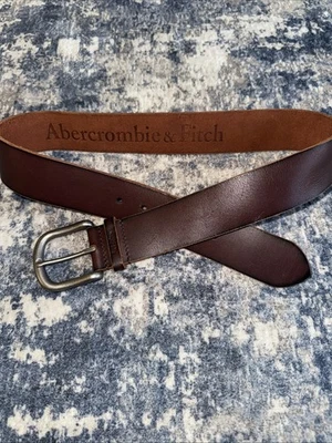 Men’s Abercrombie & Fitch 100% Buffalo Leather Brown Belt Size 32 - Image 1 of 4