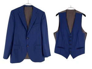 SUITSUPPLY Lazio Single Br Wool Formal Blazer Waistcoat Suit EU:52;UK/US:42S - Bild 1 von 16