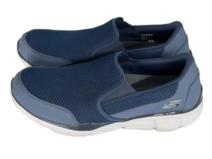 Sketchers Men’s Size 12 Equalizer Persistent Slip-On Sneakers Blue Memory Foam - Picture 1 of 8